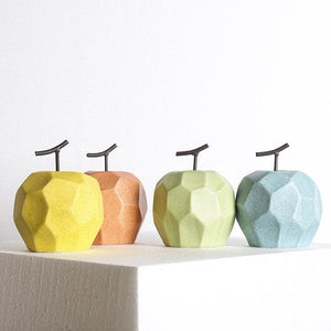 Nordic Sculpture Figurines for Interior Desk Accessories Home Living Room Decoration Apple Pear Ceramic Unique Fruit Ornaments acacuss