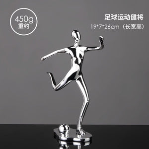 Nordic Silver Ceramic Abstract Resin Bicycler Cyclist Statue Bicycle Rider Statue Bike Figurine Office Bar Home Decor Crafts acacuss