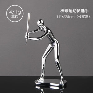 Nordic Silver Ceramic Abstract Resin Bicycler Cyclist Statue Bicycle Rider Statue Bike Figurine Office Bar Home Decor Crafts acacuss