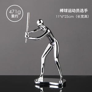 Nordic Silver Ceramic Abstract Resin Bicycler Cyclist Statue Bicycle Rider Statue Bike Figurine Office Bar Home Decor Crafts acacuss