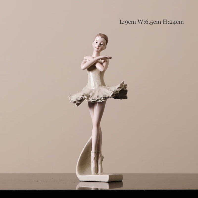 Nordic Style Ballet Girl Statues Creative Home Decor Resin Ballet Figurines For Home Living Room Decoration Gift For Girlfriend acacuss