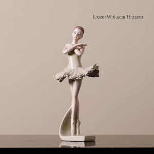 Nordic Style Ballet Girl Statues Creative Home Decor Resin Ballet Figurines For Home Living Room Decoration Gift For Girlfriend acacuss