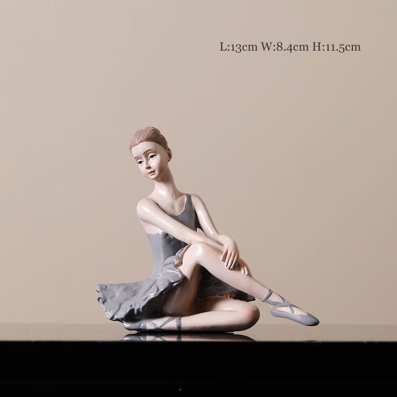 Nordic Style Ballet Girl Statues Creative Home Decor Resin Ballet Figurines For Home Living Room Decoration Gift For Girlfriend acacuss