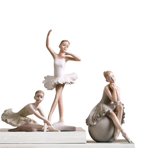 Nordic Style Ballet Girl Statues Creative Home Decor Resin Ballet Figurines For Home Living Room Decoration Gift For Girlfriend acacuss