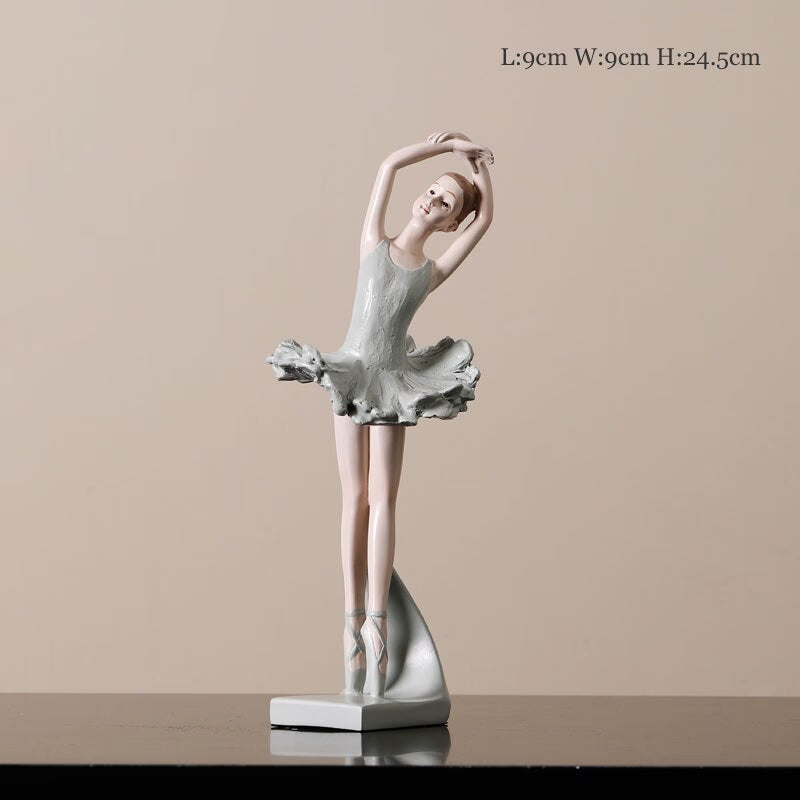 Nordic Style Ballet Girl Statues Creative Home Decor Resin Ballet Figurines For Home Living Room Decoration Gift For Girlfriend acacuss
