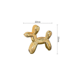 Nordic Style Ceramic Handicraft Balloon Dog Piggy Bank Home Decoration Entrance Living Room TV Cabinet Ornament Children's Gift acacuss