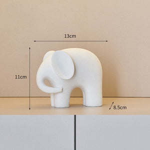 Nordic Style Elephant Statue Resin Ornaments Home Decor Crafts Statue Office Desk Figurines Decoration Bookcase Sculpture Gift acacuss