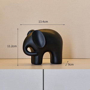 Nordic Style Elephant Statue Resin Ornaments Home Decor Crafts Statue Office Desk Figurines Decoration Bookcase Sculpture Gift acacuss