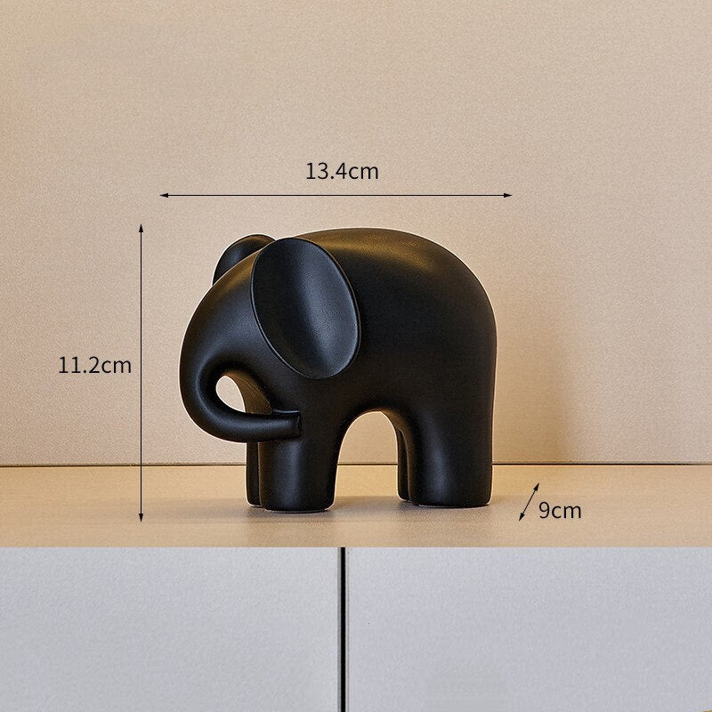 Nordic Style Elephant Statue Resin Ornaments Home Decor Crafts Statue Office Desk Figurines Decoration Bookcase Sculpture Gift acacuss