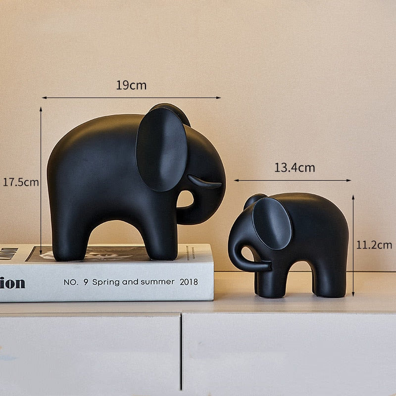 Nordic Style Elephant Statue Resin Ornaments Home Decor Crafts Statue Office Desk Figurines Decoration Bookcase Sculpture Gift acacuss