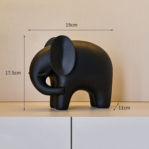 Nordic Style Elephant Statue Resin Ornaments Home Decor Crafts Statue Office Desk Figurines Decoration Bookcase Sculpture Gift acacuss