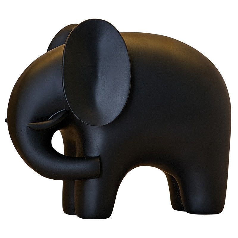 Nordic Style Elephant Statue Resin Ornaments Home Decor Crafts Statue Office Desk Figurines Decoration Bookcase Sculpture Gift acacuss