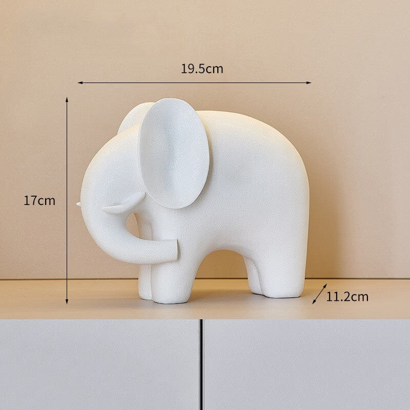 Nordic Style Elephant Statue Resin Ornaments Home Decor Crafts Statue Office Desk Figurines Decoration Bookcase Sculpture Gift acacuss