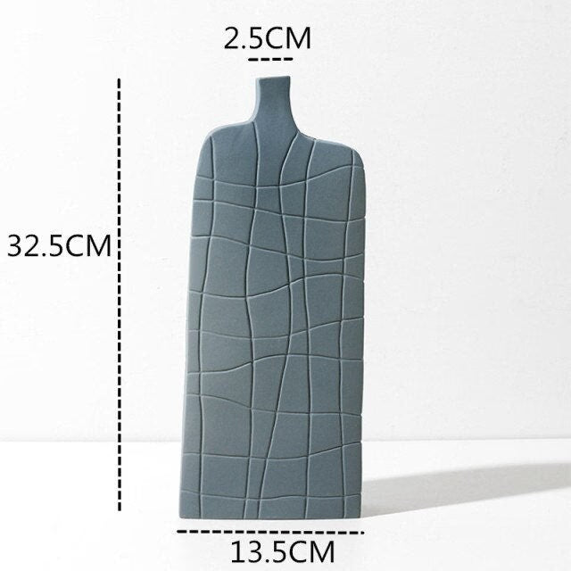 ACACUSS MID Century Modern Decor sculpture VASE Nordic Minimalist Decorative Ornaments Flower Arrangement - housewarming Gift - ACACUSS
