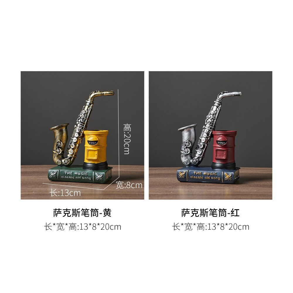 Notes Pen Holder Piano Musical Instrument Design Music Gift Classification Resin Pen Holder Stationery Student Pencil Holder acacuss