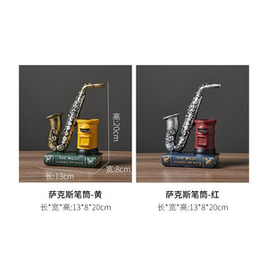 Notes Pen Holder Piano Musical Instrument Design Music Gift Classification Resin Pen Holder Stationery Student Pencil Holder acacuss