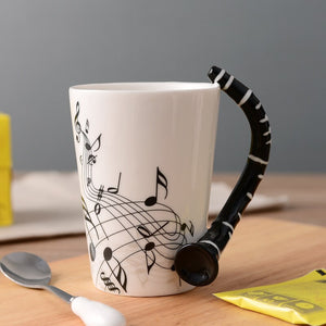 Novelty Music Note Cup Ceramic Guitar Coffee Mugs Personality Tea/Milk/Juice/Lemon Water Bottle Christmas Birthday Gift acacuss