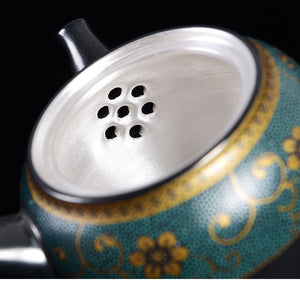 ACACUSS  Novelty kyusu  Unique teapot  sterling silver S999 interior wall  I Japanese  TeaPot with Infuser - ACACUSS