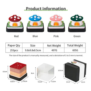 Omoshiroi Block 3D Notepad 2024 Calendar Cute Mushroom Ornament Led Memo Pad Office Calendars Desktop Decoration Birthday Gift acacuss