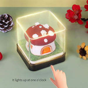 Omoshiroi Block 3D Notepad 2024 Calendar Cute Mushroom Ornament Led Memo Pad Office Calendars Desktop Decoration Birthday Gift acacuss