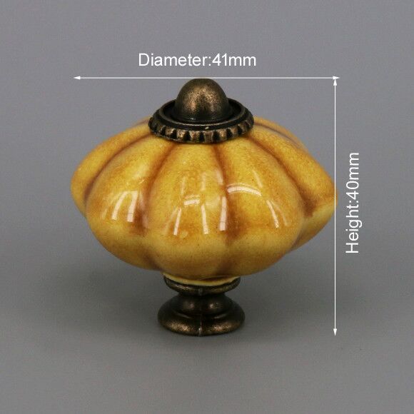 One Piece Vintage Ceramic Door Knobs for Cabinet Drawer, Closet Cupboard Wardrobe furniture door Pull Handle acacuss