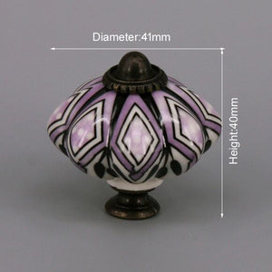One Piece Vintage Ceramic Door Knobs for Cabinet Drawer, Closet Cupboard Wardrobe furniture door Pull Handle acacuss