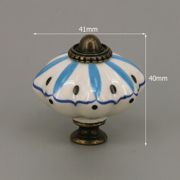 One Piece Vintage Ceramic Door Knobs for Cabinet Drawer, Closet Cupboard Wardrobe furniture door Pull Handle acacuss