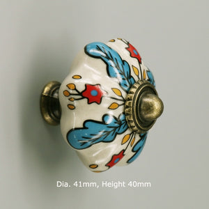 One Piece Vintage Ceramic Door Knobs for Cabinet Drawer, Closet Cupboard Wardrobe furniture door Pull Handle acacuss