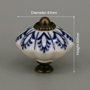 One Piece Vintage Ceramic Door Knobs for Cabinet Drawer, Closet Cupboard Wardrobe furniture door Pull Handle acacuss