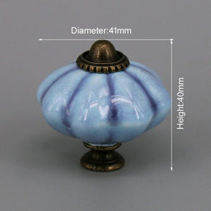 One Piece Vintage Ceramic Door Knobs for Cabinet Drawer, Closet Cupboard Wardrobe furniture door Pull Handle acacuss