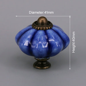 One Piece Vintage Ceramic Door Knobs for Cabinet Drawer, Closet Cupboard Wardrobe furniture door Pull Handle acacuss