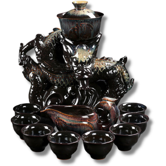 Oriental Dragon TeaPot | Chinese Vintage Tea Set | Antique Tea Set for adults - ACACUSS