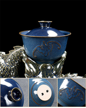 ACACUSS Oriental Dragon TeaPot | Chinese Vintage Tea Set | Tureen Tea Cups | Kungfu Tea | Tea Art | Antique Tea Set - ACACUSS