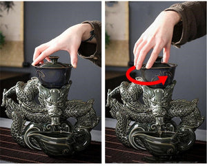 ACACUSS Oriental Dragon TeaPot | Chinese Vintage Tea Set | Tureen Tea Cups | Kungfu Tea | Tea Art | Antique Tea Set - ACACUSS