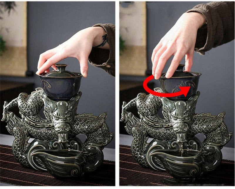 ACACUSS Oriental Dragon TeaPot | Chinese Vintage Tea Set | Tureen Tea Cups | Kungfu Tea | Tea Art | Antique Tea Set - ACACUSS