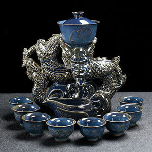 ACACUSS Oriental Dragon TeaPot | Chinese Vintage Tea Set | Tureen Tea Cups | Kungfu Tea | Tea Art | Antique Tea Set - ACACUSS