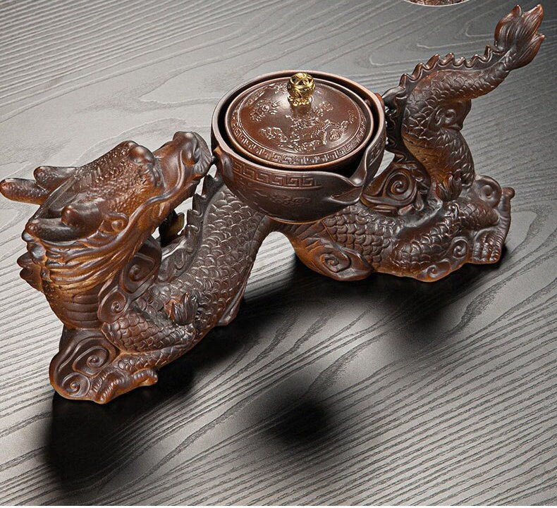ACACUSS Oriental Dragon TeaPot | Chinese Vintage Tea Set | Tureen Tea Cups | Kungfu Tea | Tea Art | Antique Tea Set - ACACUSS
