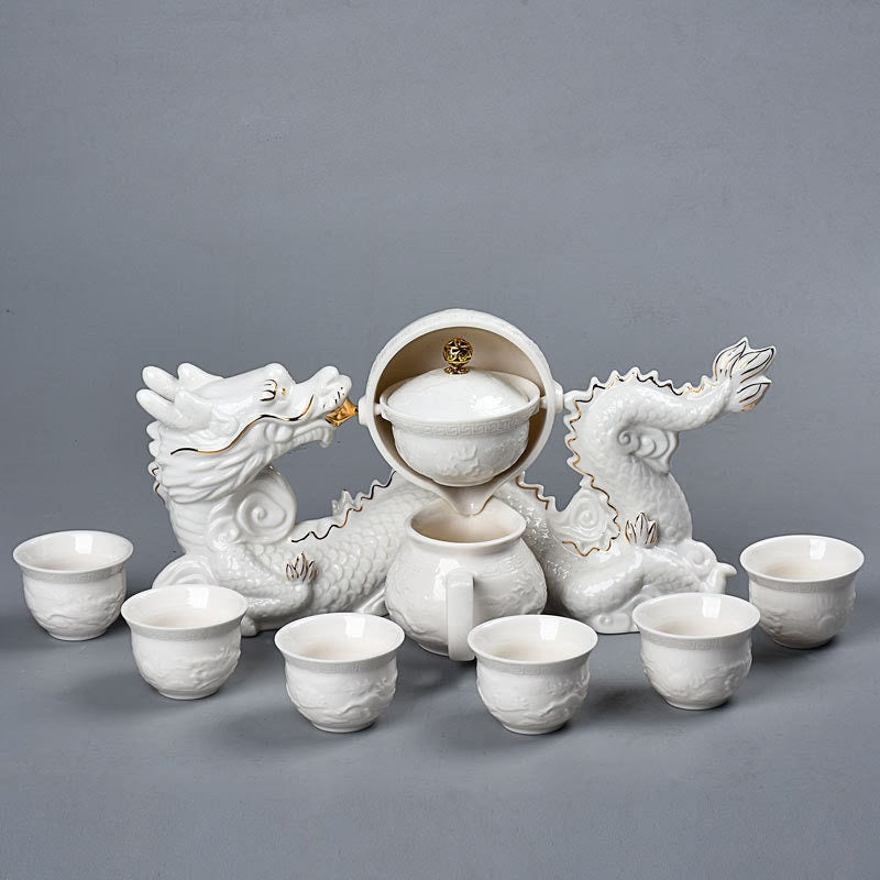 ACACUSS Oriental Dragon TeaPot | Chinese Vintage Tea Set | Tureen Tea Cups | Kungfu Tea | Tea Art | Antique Tea Set - ACACUSS