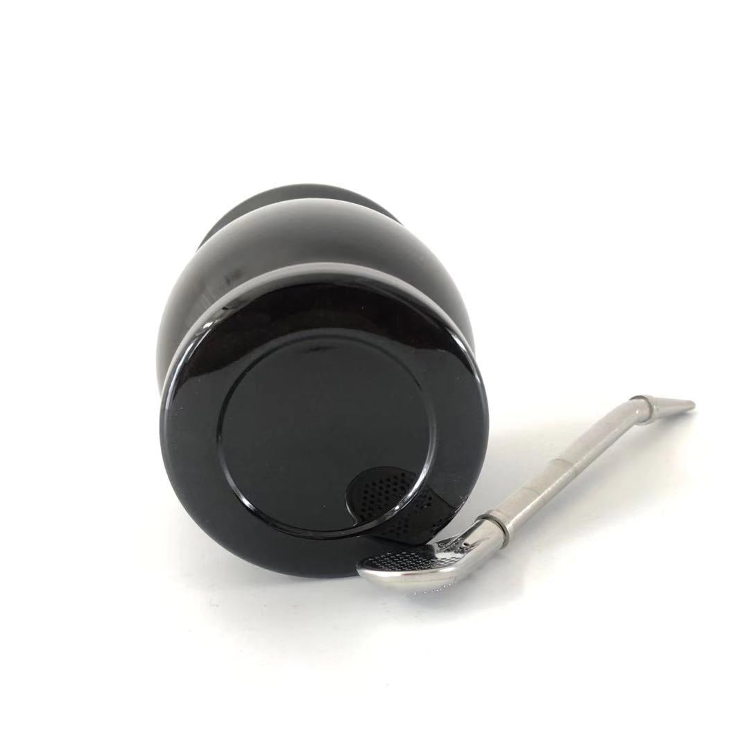 Original Yerba Mate Ceramic Cups Argentina Gourds Natural Shape With Straw Stainless Steel Mug 200ML acacuss
