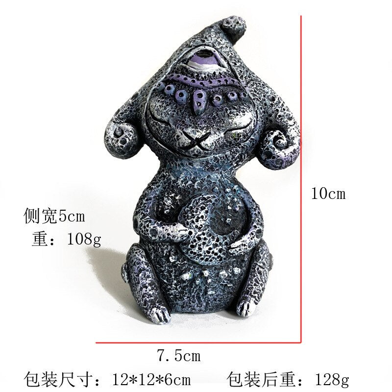 Outdoor Garden Three Eyes Alien Magic Alien Resin Decoration Courtyard Design Art Decoration acacuss