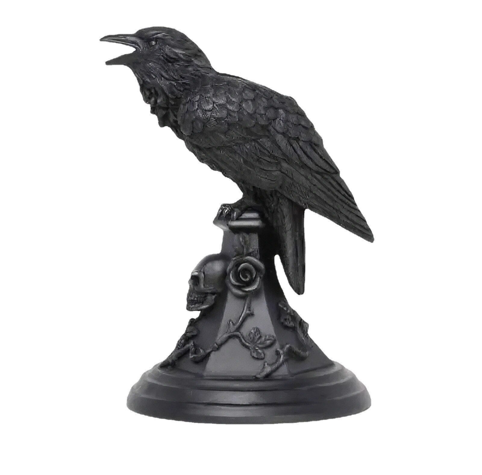 Owl Candle Holder Resin Crafts Halloween Atmosphere Decoration Gothic Crow Home Decoration acacuss