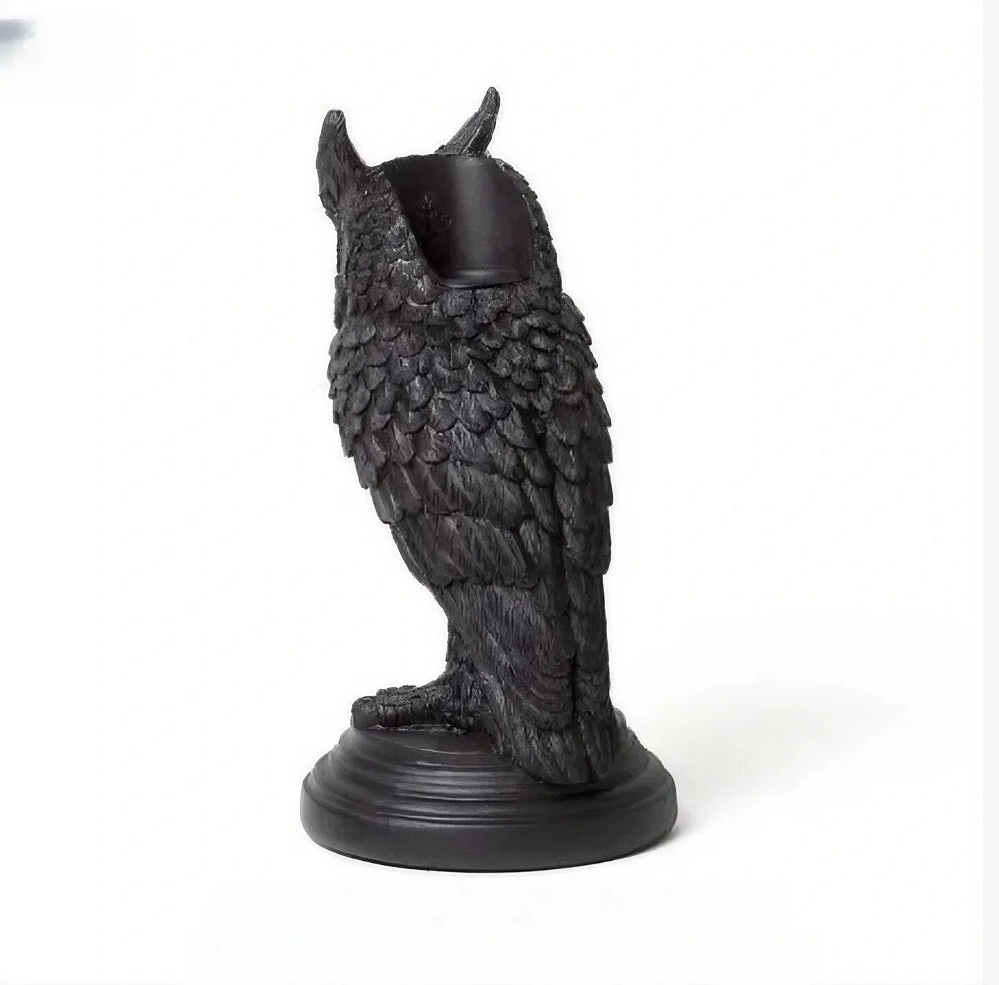 Owl Candle Holder Resin Crafts Halloween Atmosphere Decoration Gothic Crow Home Decoration acacuss