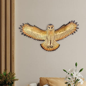 Owl Sculpture Wall Art Resin Craft Living Room Outdoor Garden Office Home Decoration Vivid Owl Craft Home Wall DIY Decoration acacuss