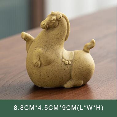 PINNY Horse Decoration Ceramics Estatuas Crafts Decorative Ornament Animal Tea Ceremony Ornaments acacuss