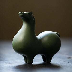 PINNY Purple Clay Horse Decoration Figurines Ceramic Animal Crafts Statuette Home Decoration Accessories Mini Animals acacuss