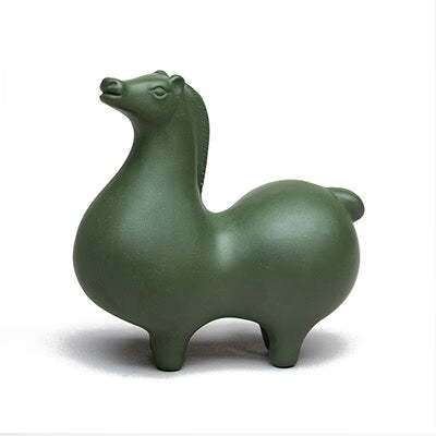 PINNY Purple Clay Horse Decoration Figurines Ceramic Animal Crafts Statuette Home Decoration Accessories Mini Animals acacuss