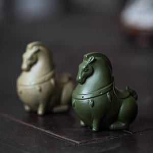 PINNY Purple Clay Horse Decoration Statues Ceramics Animal Figurines Handmade Tea Pet Tea Ceremony Ornaments acacuss