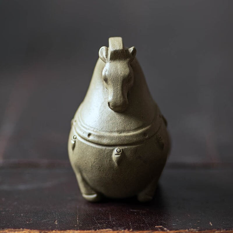 PINNY Purple Clay Horse Decoration Statues Ceramics Animal Figurines Handmade Tea Pet Tea Ceremony Ornaments acacuss