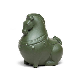 PINNY Purple Clay Horse Decoration Statues Ceramics Animal Figurines Handmade Tea Pet Tea Ceremony Ornaments acacuss