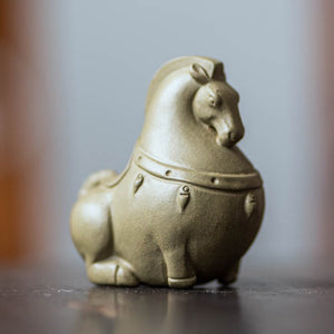 PINNY Purple Clay Horse Decoration Statues Ceramics Animal Figurines Handmade Tea Pet Tea Ceremony Ornaments acacuss
